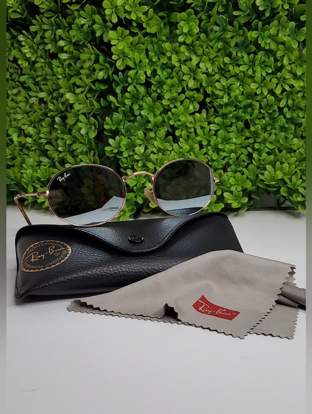 Rayban Round Gold Metal Sunglasses Unisex